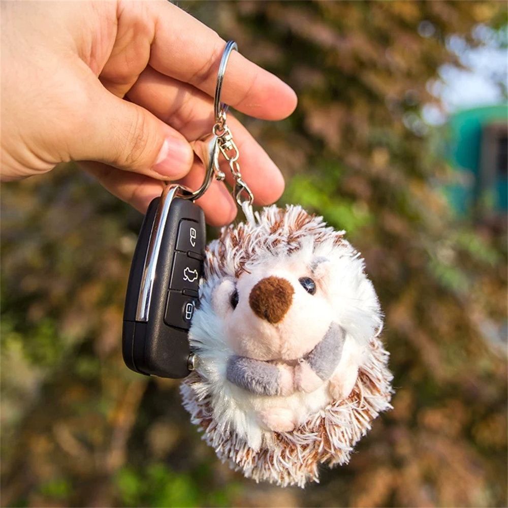 Pendants Plush Keyring Hedgehog Key Chain Auto Animal Keychain Plush Key Chain