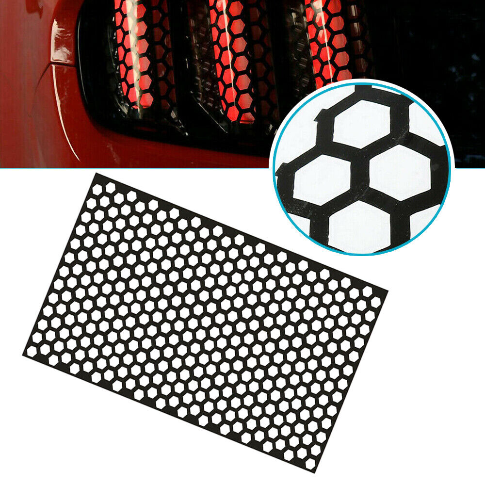 48x30cm Car Accessories Rear Tail Light Honeycomb Sticker Taillight Lamp Cover