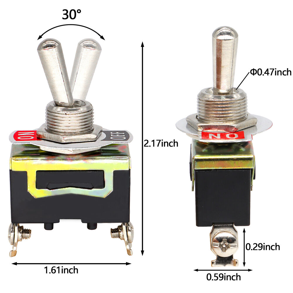 5x Toggle Switch 12V ON OFF Car Flick Dash Light Marine 12 Volt Switches Boat