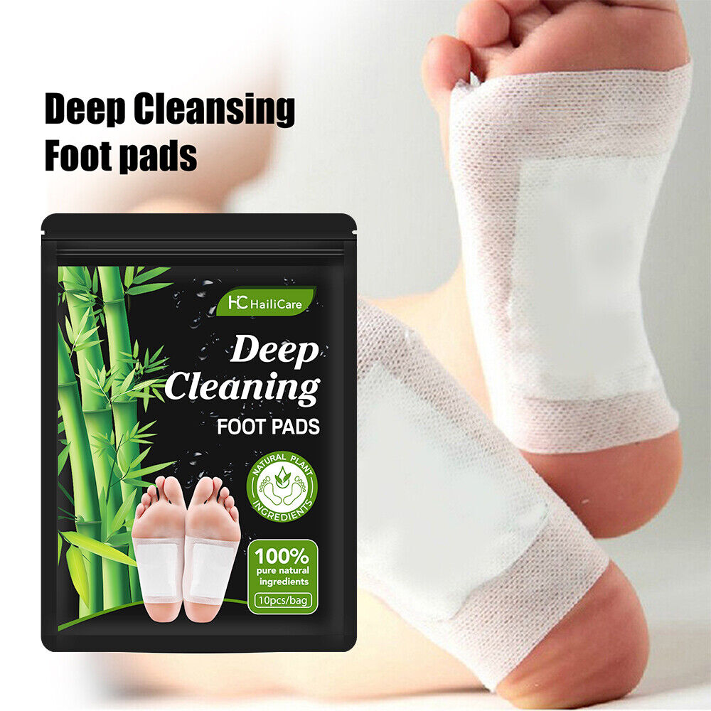 Foot Detox Patches Pads Natural Plant Ginger Extra Toxin Removal Sticky Adhesive