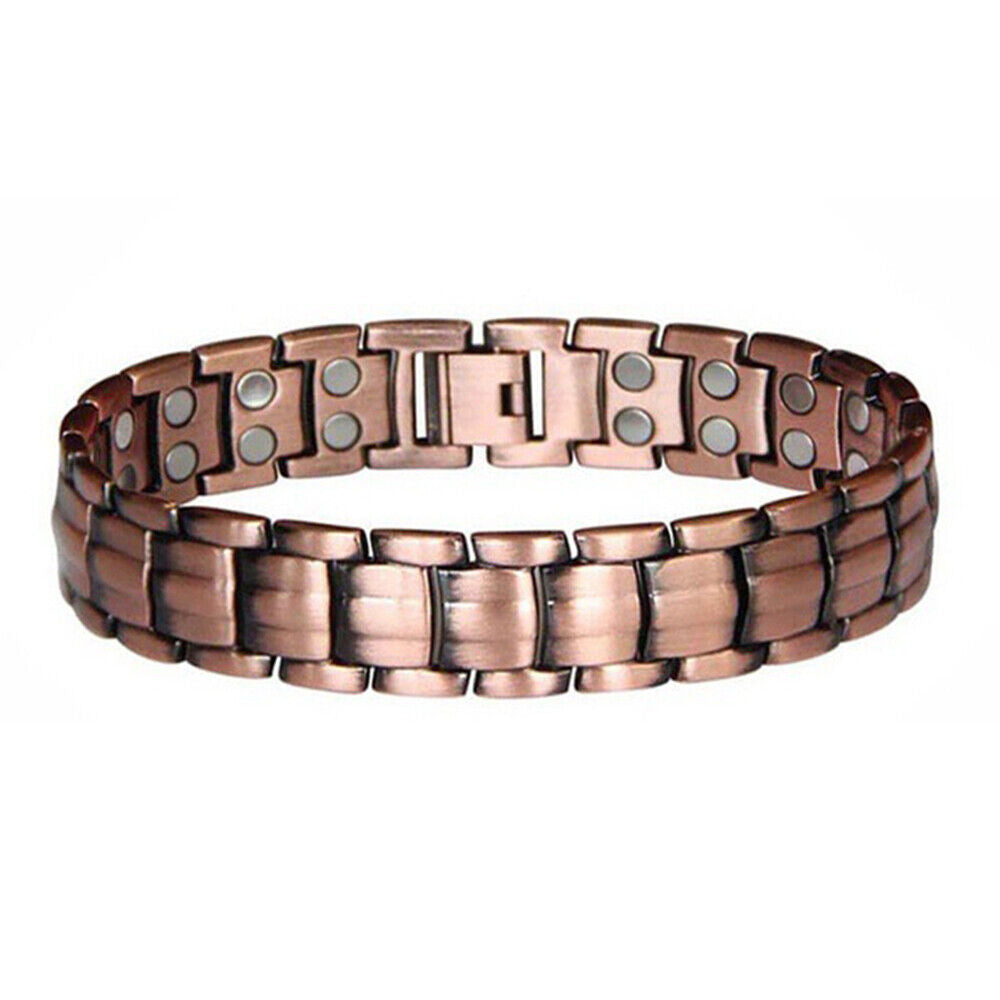 Men Red Copper Double Strong Therapy Bracelet DM