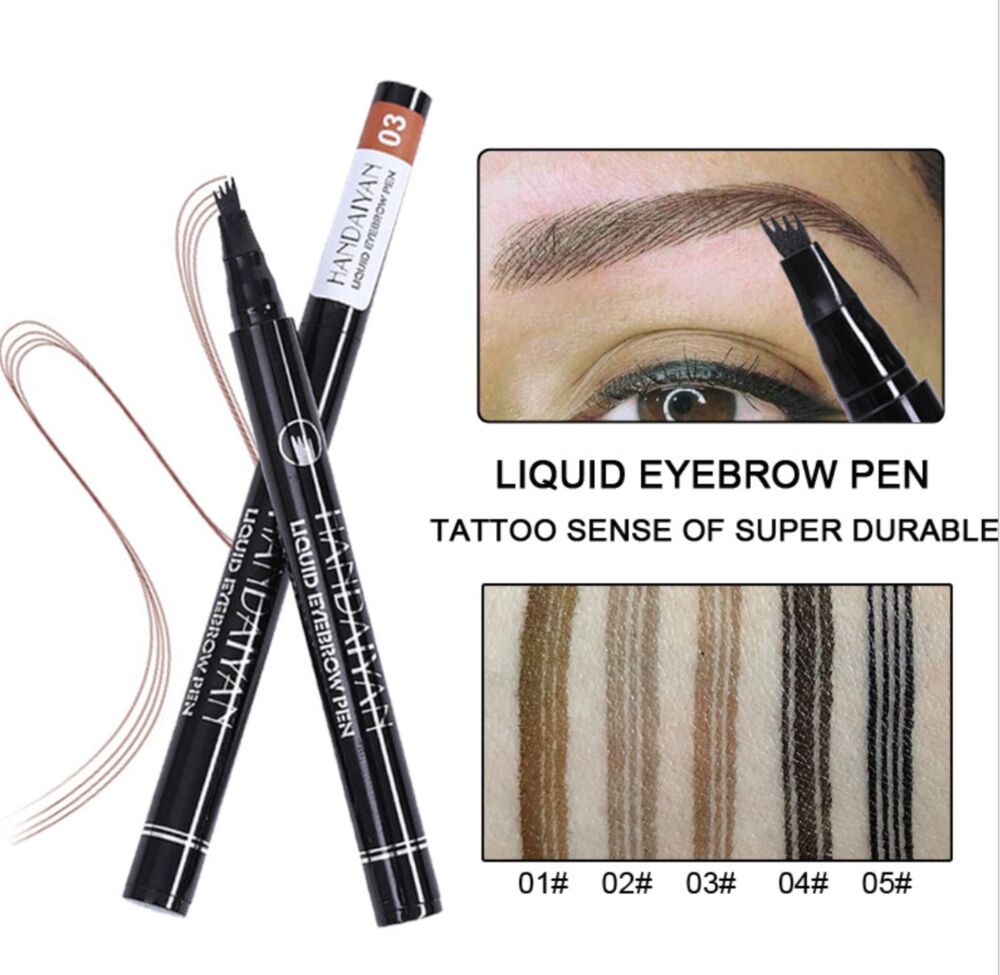 Waterproof Microblade Fork Eyebrow Liner Liquid Brush Tattoo Pen Pencil Ink