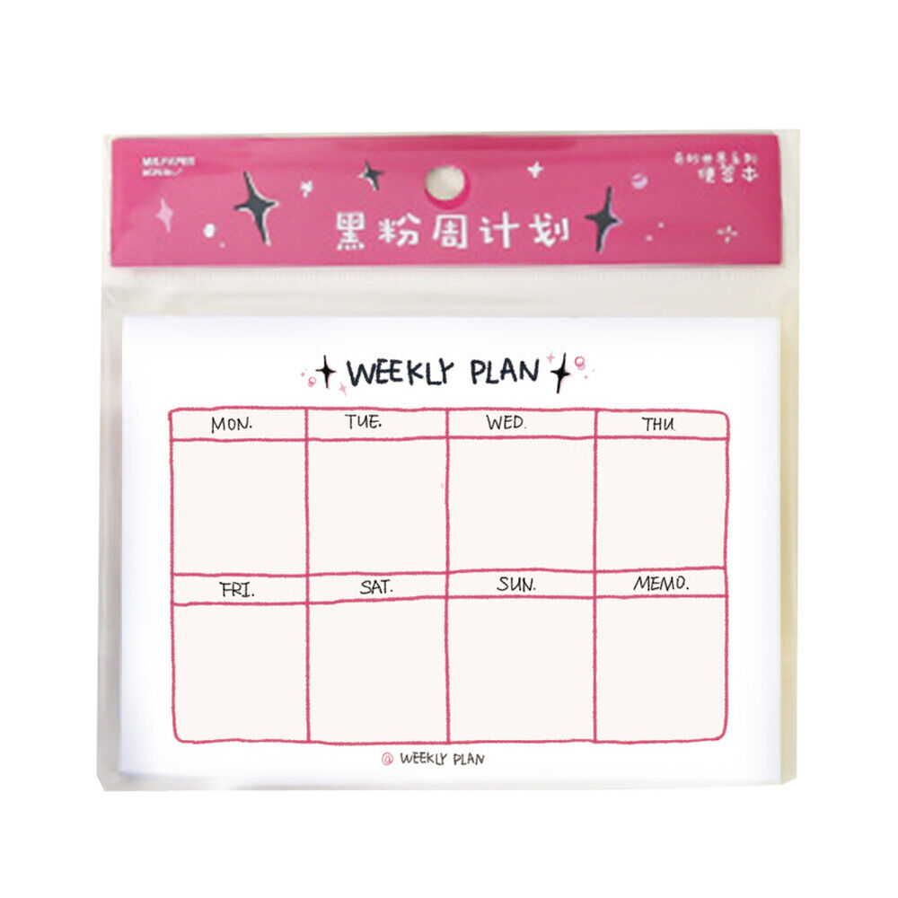 50PCS Weekly Calendar Pad 5.51x3.94 In Studying Supplies for Home School Office