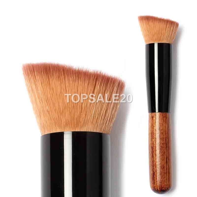 Multi Function Liquid Foundation Powder Wooden BB Cream Makeup Brush Brown