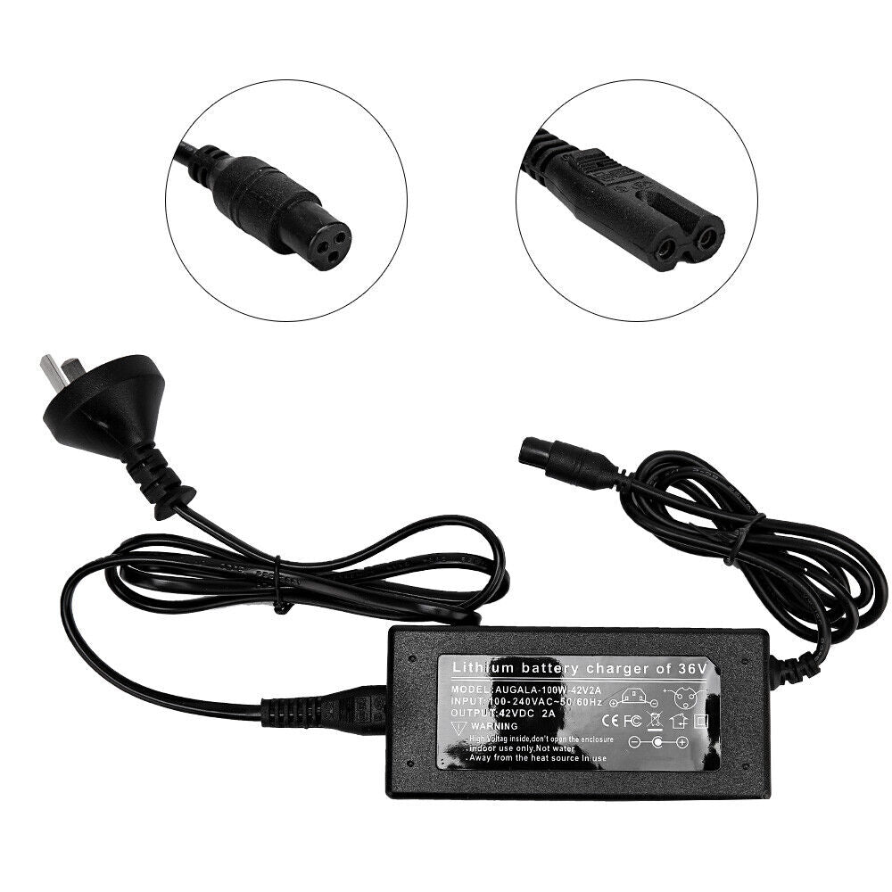 42V 2000mA 3 pin Charger AC Adapter For Hoverboard Segway Electric Scooter