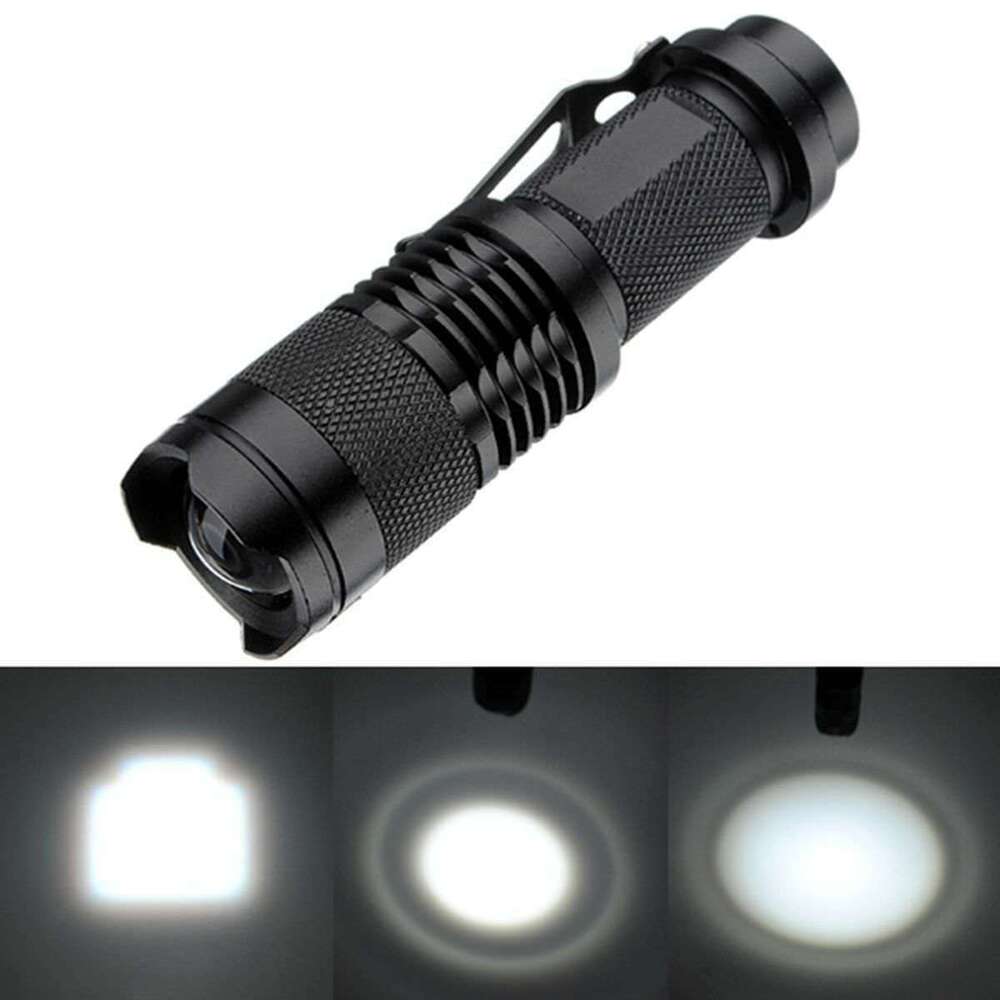 Mini 5x Q5 LED Flashlight Torch Adjustable Focus Zoom Light Lamp 1200LM