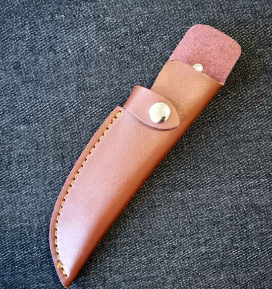 Portable Cowhide Leather Straight Knife Sheath Pouch Cover For Fixed Blade Cover