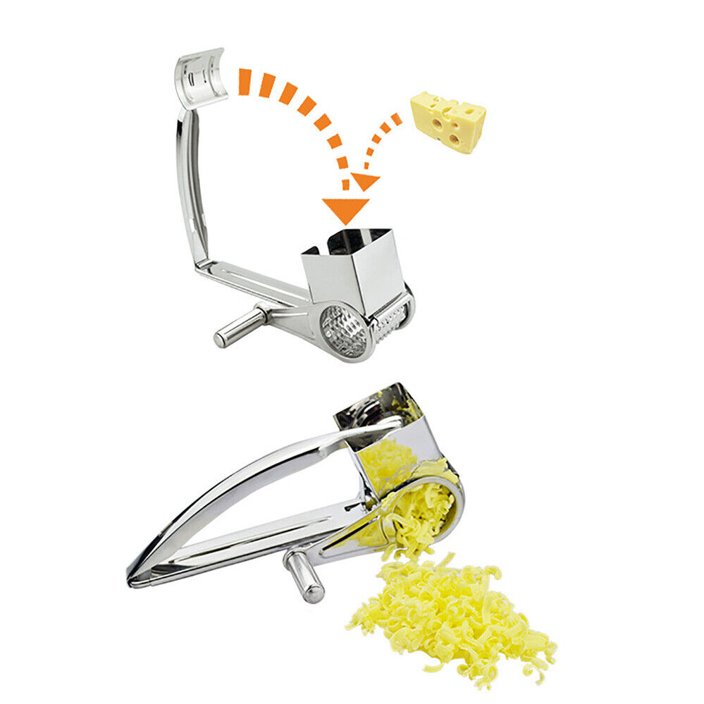 4Set Held Food Chopper Hand Cut Slicer Cheese Grater Rotary Grater Multifunction