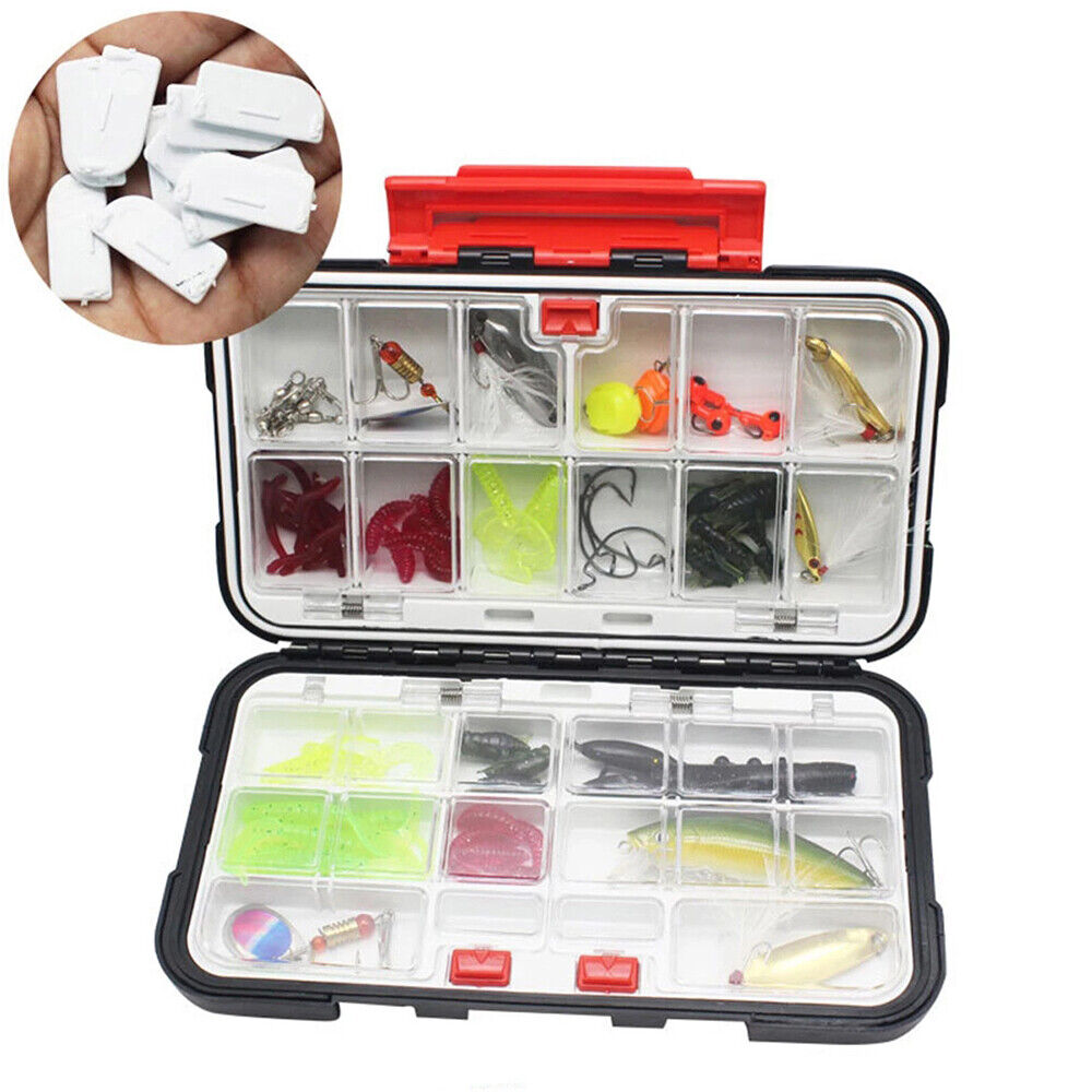 Sealed Waterproof Fishing Tackle Tray ABS Plastic Double Sided Lure Storage Box