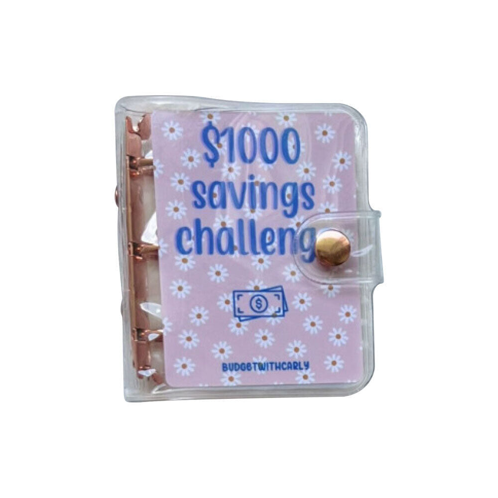 Mini Cash Envelope Challenge Binder Budget Binder Savings Book Save $1000-150