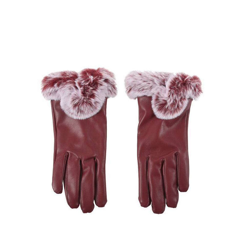 Leather With Velvet Lining Soft Gloves Quality Driving Warm Gloves Ladies Winter