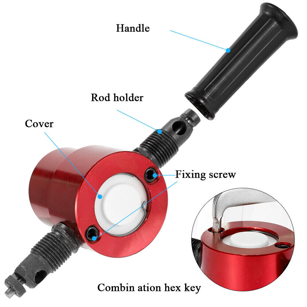 Double Head Sheet Metal Nibbler Cutter Cutting Tool Power Drill Attachment kit