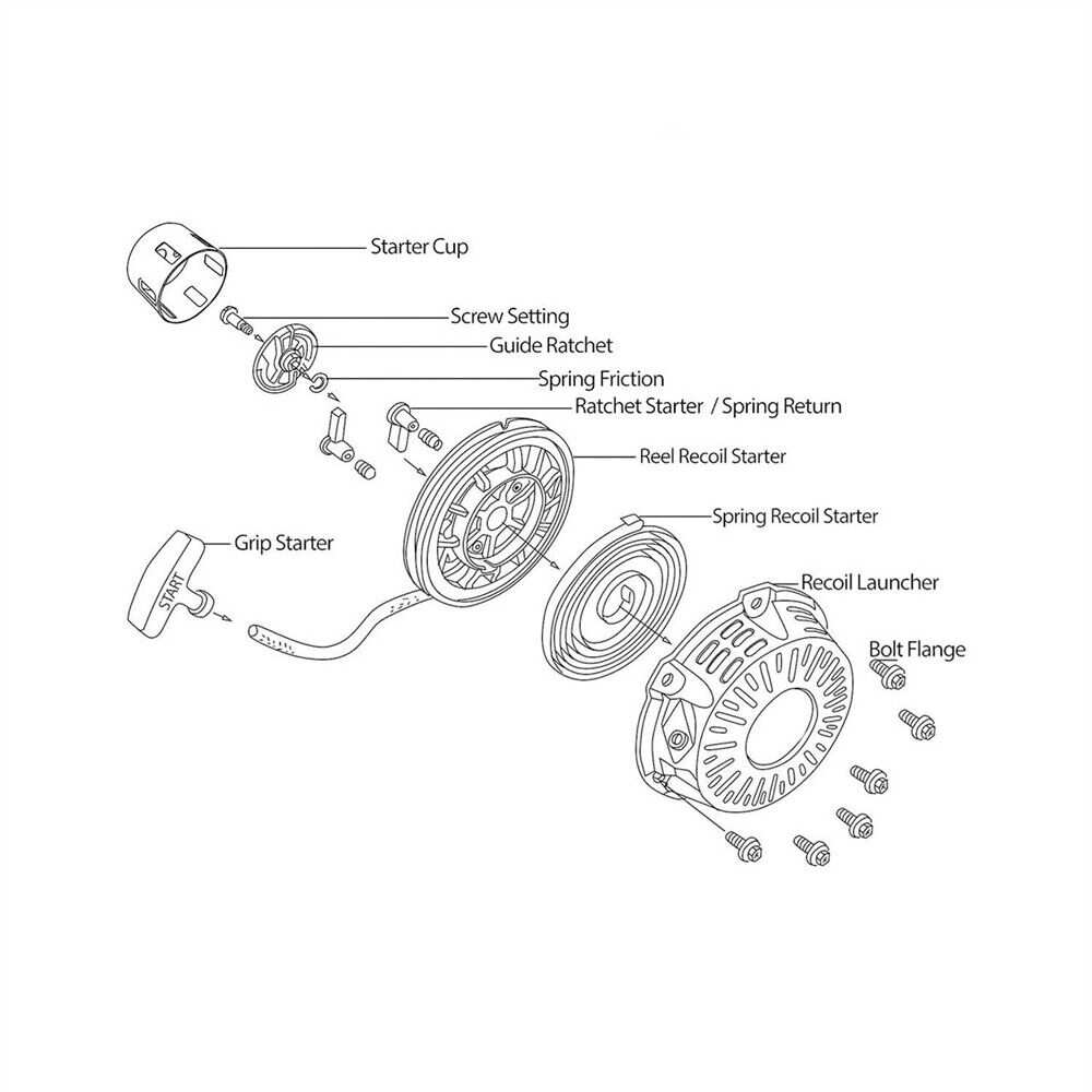 Pull Start Starter Recoil for Honda GX120 GX140 GX160 GX200 168 5.5HP 6.5HP