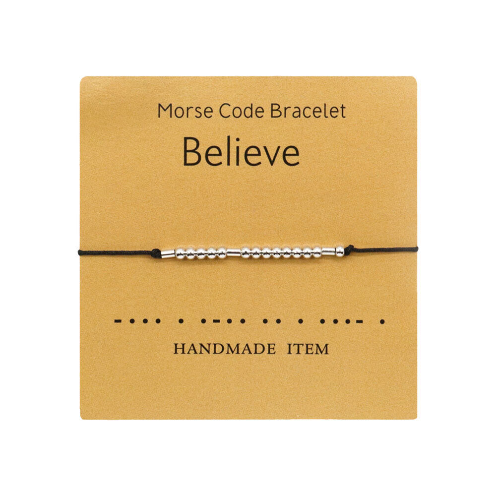 Morse Code Secret Hidden Message Best Bitches Friendship Couple Bracelet Gift