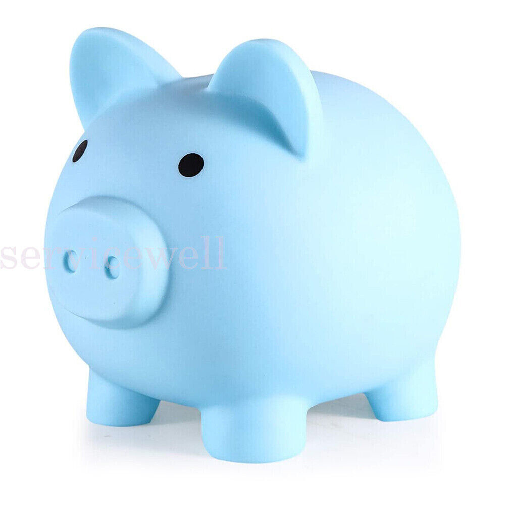 Toy Kids Gift Coin Money Save Openable Box Pig Cash Tin Piggy Bank Plastic Cute