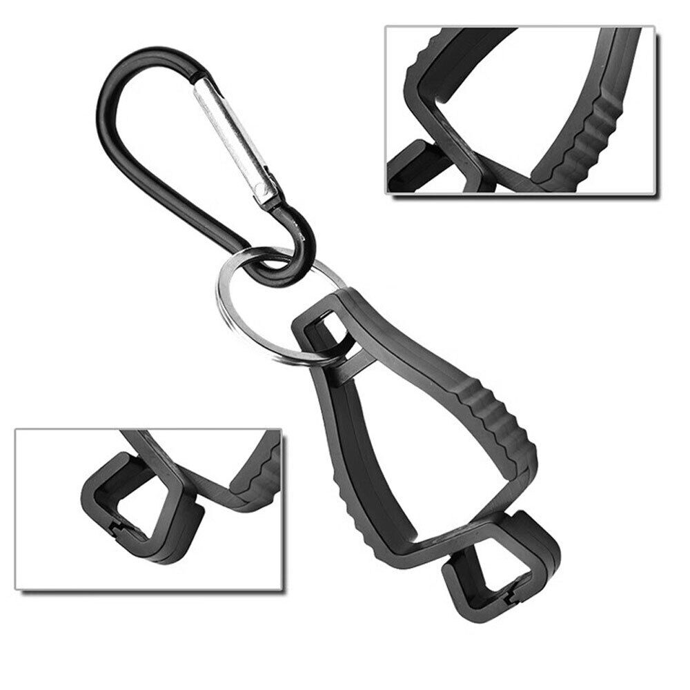 3Pc Glove Clip Clamp Grabber Interlock Carabiner Hook Holder Guard Safety Wo#T