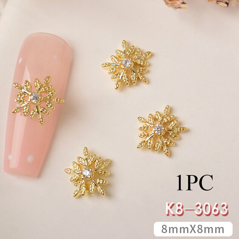 3D Luxury Nails Charms Christmas Glitter Jewelry Gift Art Rhinestones Decor