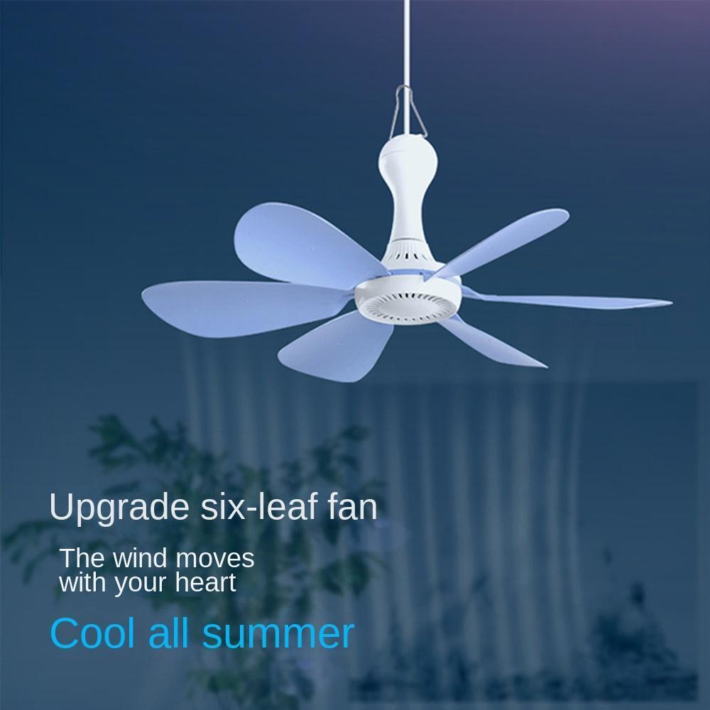 For Camping With Remote Usb Powered Ceiling Canopy Fan Hanging Fan 6 Leaves