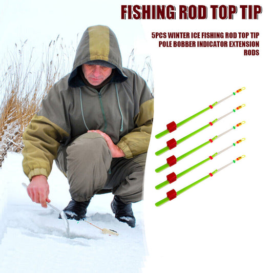 5pcs Portable Mini Winter Ice Fishing Rod Top Tip Outdoor Fishing Extension