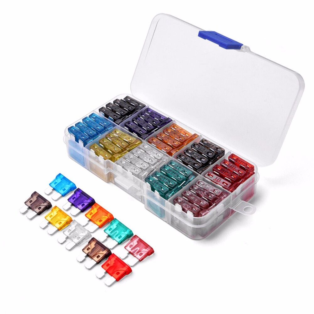 100Pcs 2A-35A Standard Auto Car Truck SUV Assorted Blade Fuse Assortment Kits XL