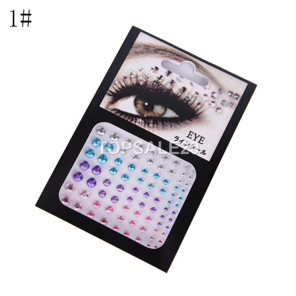 New Eyes Make up Crystal Face Gems Sticker Tattoo Diamond Glitter Stickers