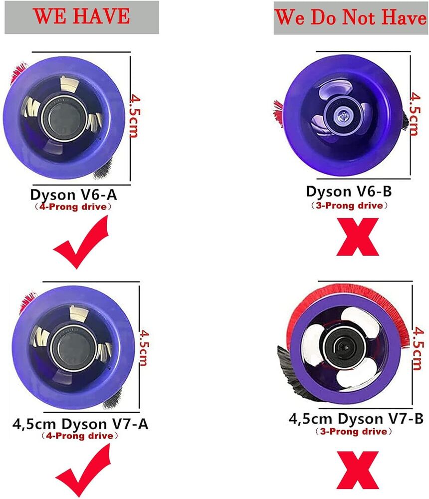 For DYSON OLD V7 V6 Animal Vacuum Cleaner Brushroll Head Brush Bar Roller 240mm