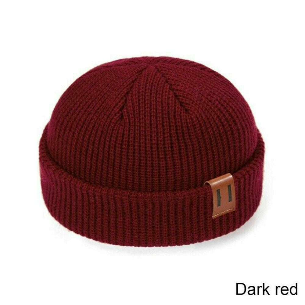 Men Women Mini Fisherman Beanie Hat Winter Soft warm Knitted Docker Skull Cap