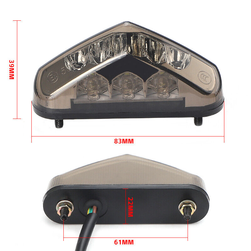 Motorcycle Mini Led Brake Tail Light License Plate Lamp 12V For Chopper Bobber