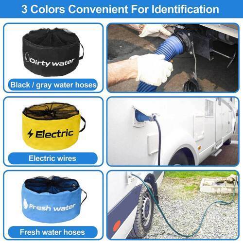 Hose Bag Caravan Camping RV Cable Organizer Water Hose Electrical Cords Storage