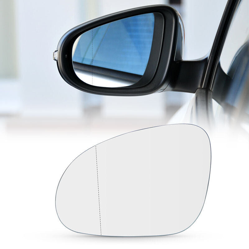 LEFT PASSENGER SIDE MIRROR GLASS FOR VW GOLF MK5 2004-08 WITH HEATED BACK PLATE