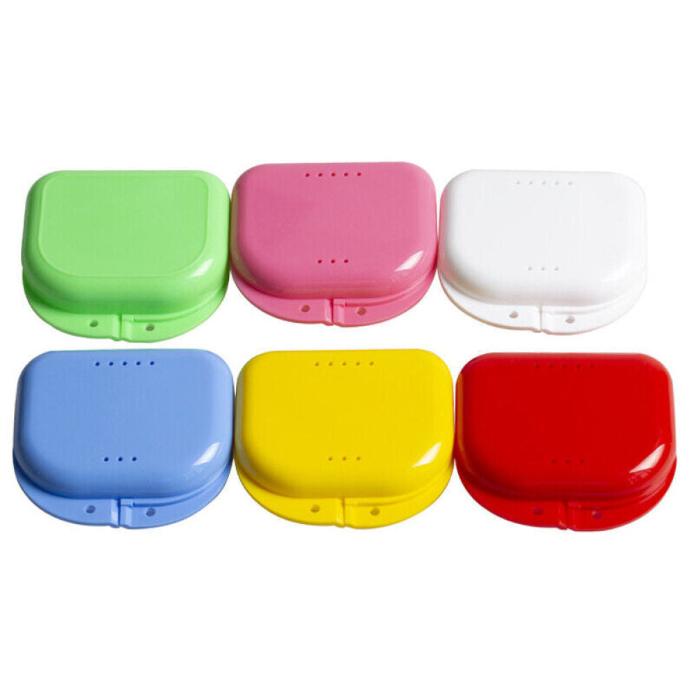 4pcs Orthodontic Retainer Box Sport Mouth Case Dental Denture Teeth Guard Storage