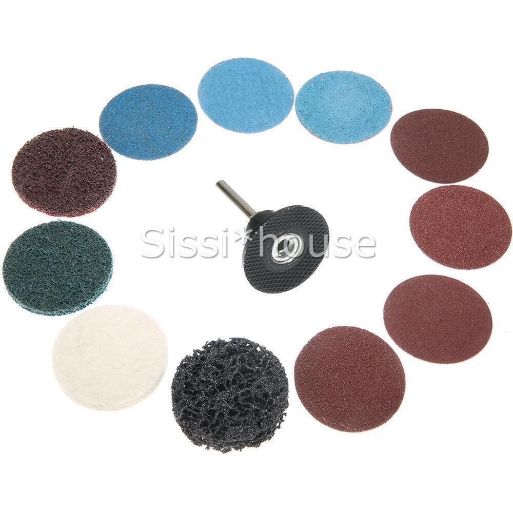 60X / SET Type R Roll Lock Quick Change Discs Die Grinder Sanding Pads 2 inch