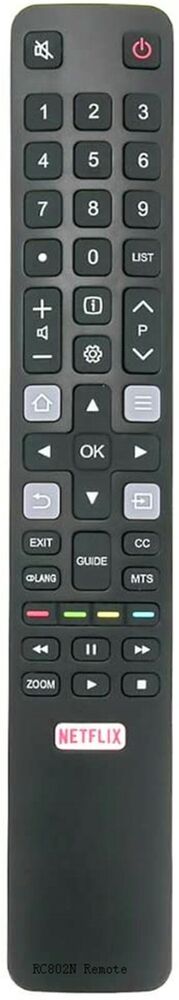 TCL Remote RC802N ARC802N YUI1 for TCL TV 65C2US 75C2US 43P20US NETFLIX