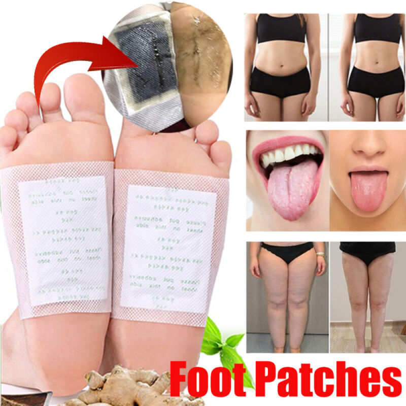 Foot Detox Patches Pads Natural Plant Ginger Extra Toxin Removal Sticky Adhesive