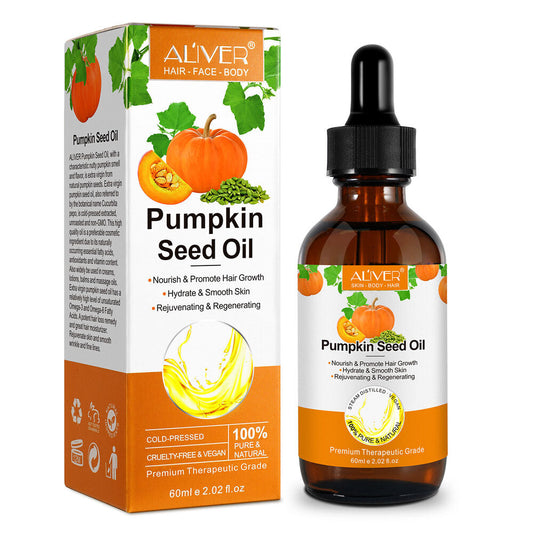 Natural Pumpkin Seed Oil Pure Hair Skin Care Treatment Growth Scalp Moisturizer