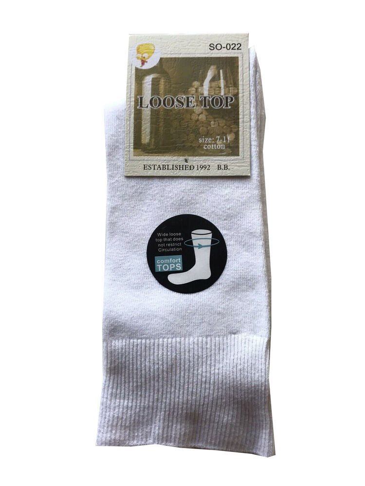 Mens womens Cotton Medical Circulation Diabetic LOOSE TOP SOCKS Bulk size 7-11