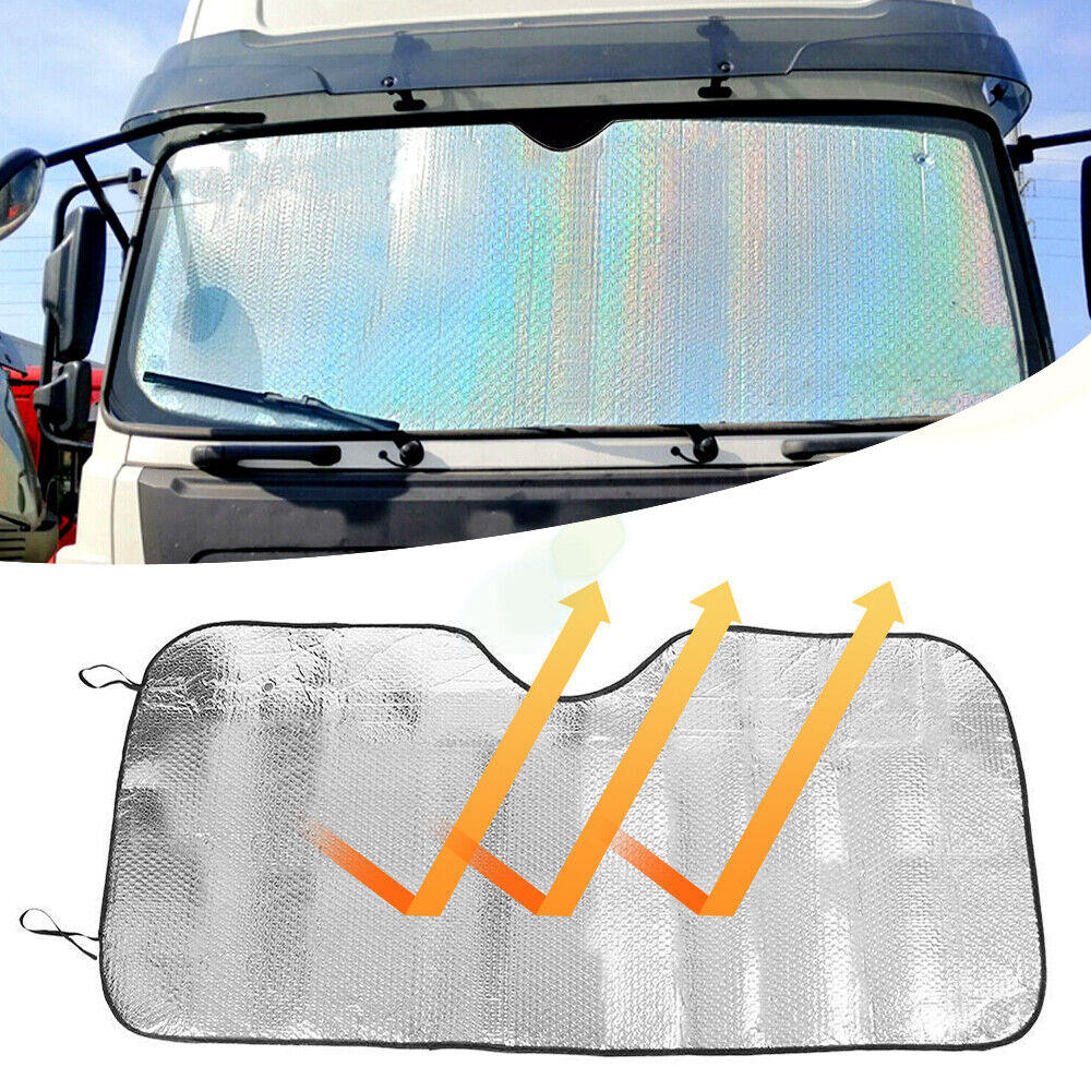 Truck Windscreen Sun Shade Foldable Sunshade UV Blind Visor Protector Reflective