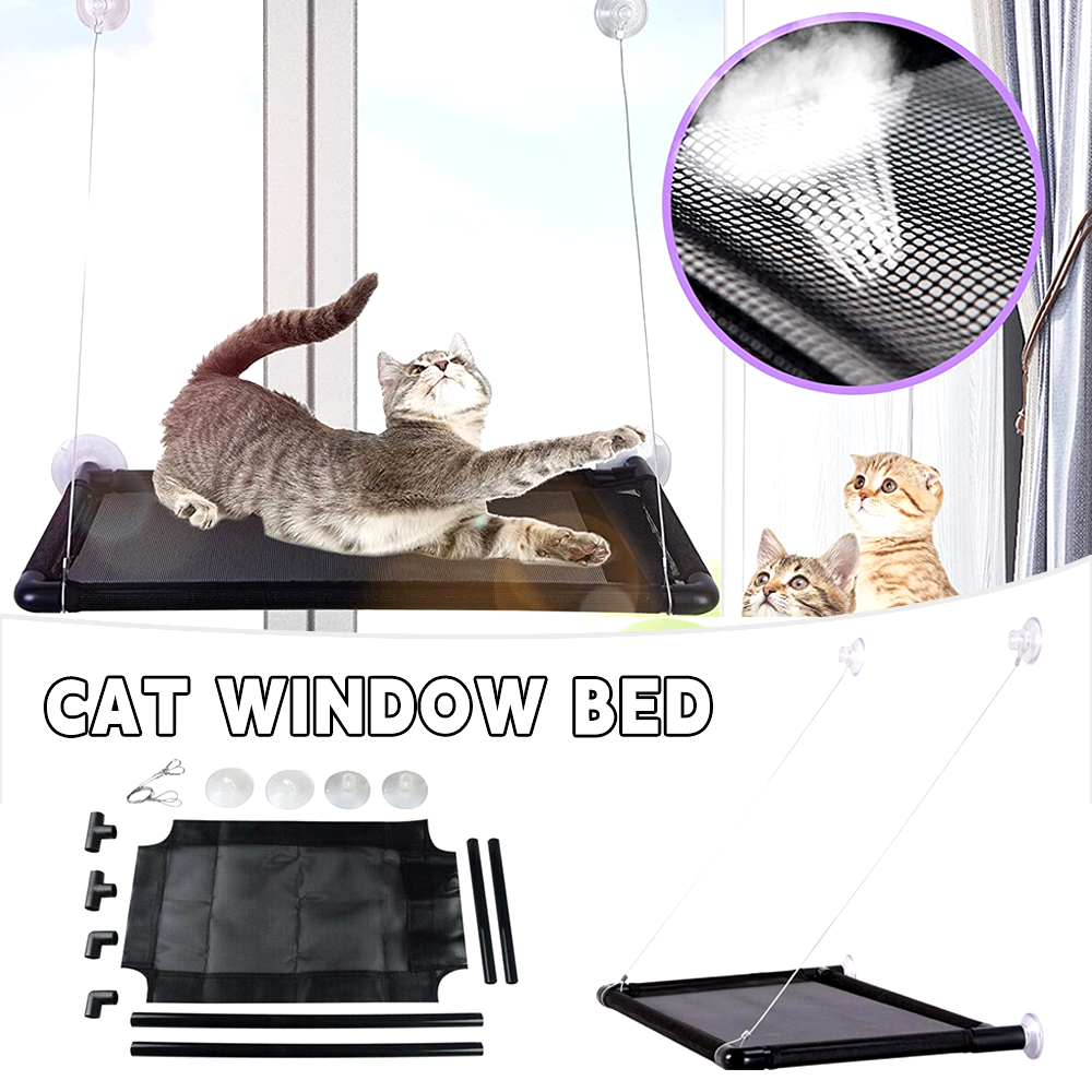 Pet Cat Window Hammock Perch Bed Hold Up To 60lbs Mounted Durable Seat Sunny