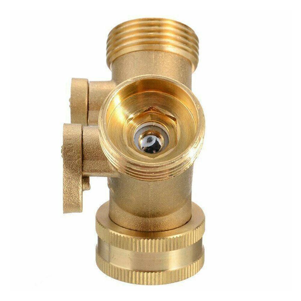 3/4" Garden Hose Splitter Solid Brass 2 Way Tap Connector Adapter Y-Splitter