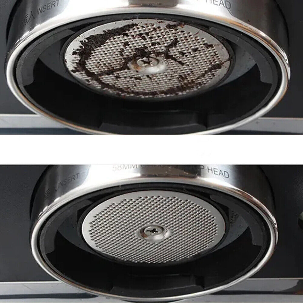 100x 51/53/58mm Coffee Machine Filter Paper Handle Powder Bowl Round Raw Wood