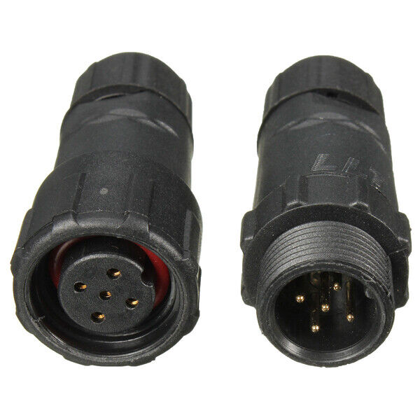 IP68 3/4/5/6 Pins Electrical Cable Wire Connector Outdoor Plug Socket Waterproof