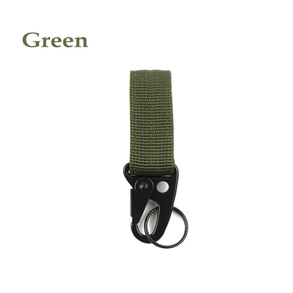 Military Nylon Key Hook Webbing Molle Buckle Outdoor Hanging Belt Carabiner Clip