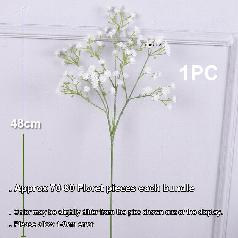 White Artificial Flowers Gypsophila Baby Breath Fake Silk Bouquet Wedding Gift