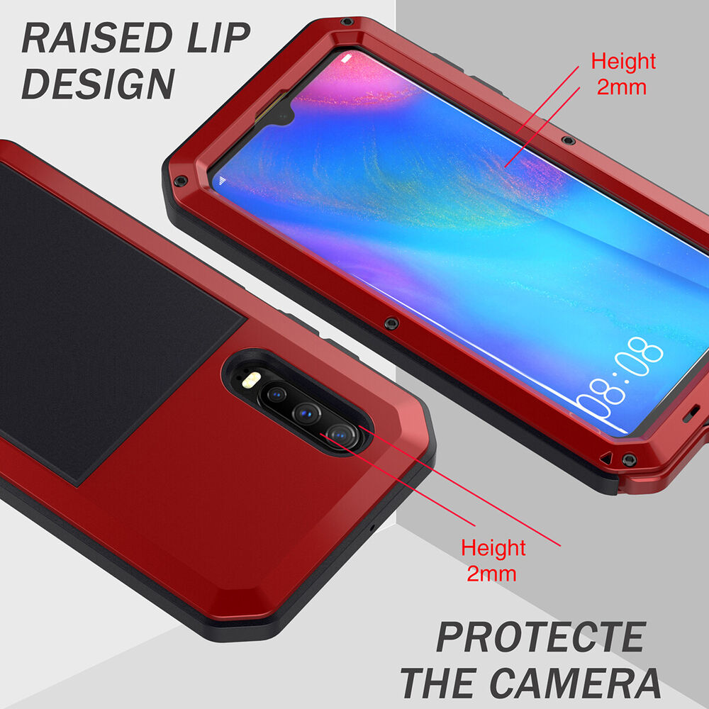 For Huawei P30 Case Rugged Aluminium Shockproof Heavy Duty Metal Hard Cover