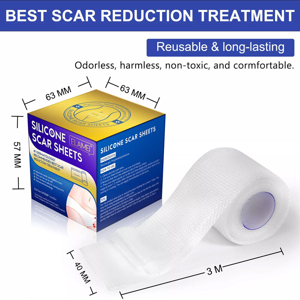 3m Silicone Scar Sheets Gel Tape Roll Scars Removal Skin Treatment Patch Tapes