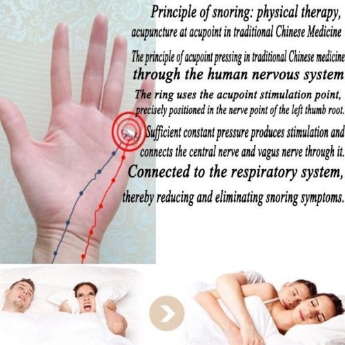 2x Anti Snore Magnetic Ring Reflexology Stop Snoring Apnea Sleeping Aid Device