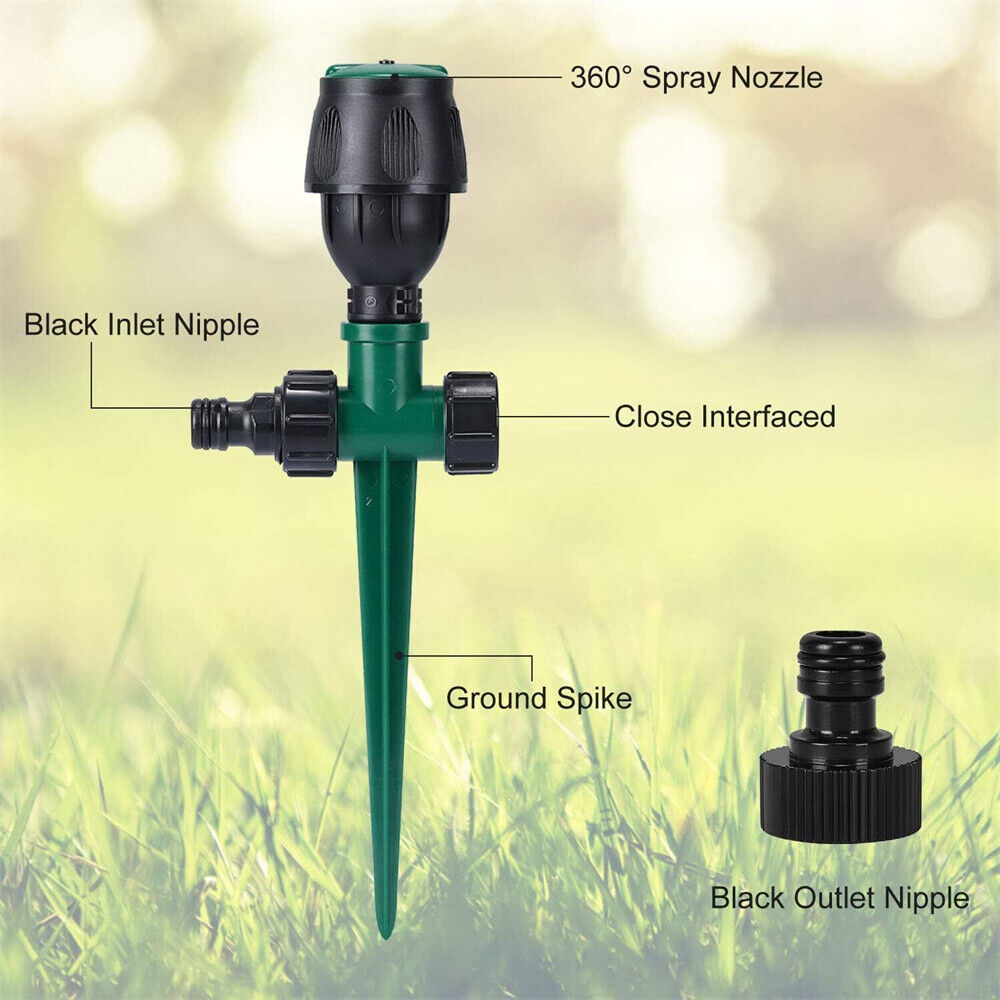 Rotating Adjustable Garden 360 Degree Water Sprinkler Grass Irrigation Sprayer