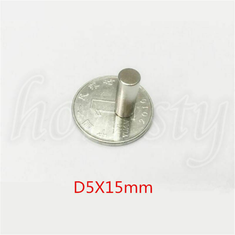 10pcs Super Strong Cylindrical Magnets D6X15mm D5X15mm D2X10mm Rare Earth Neodymium