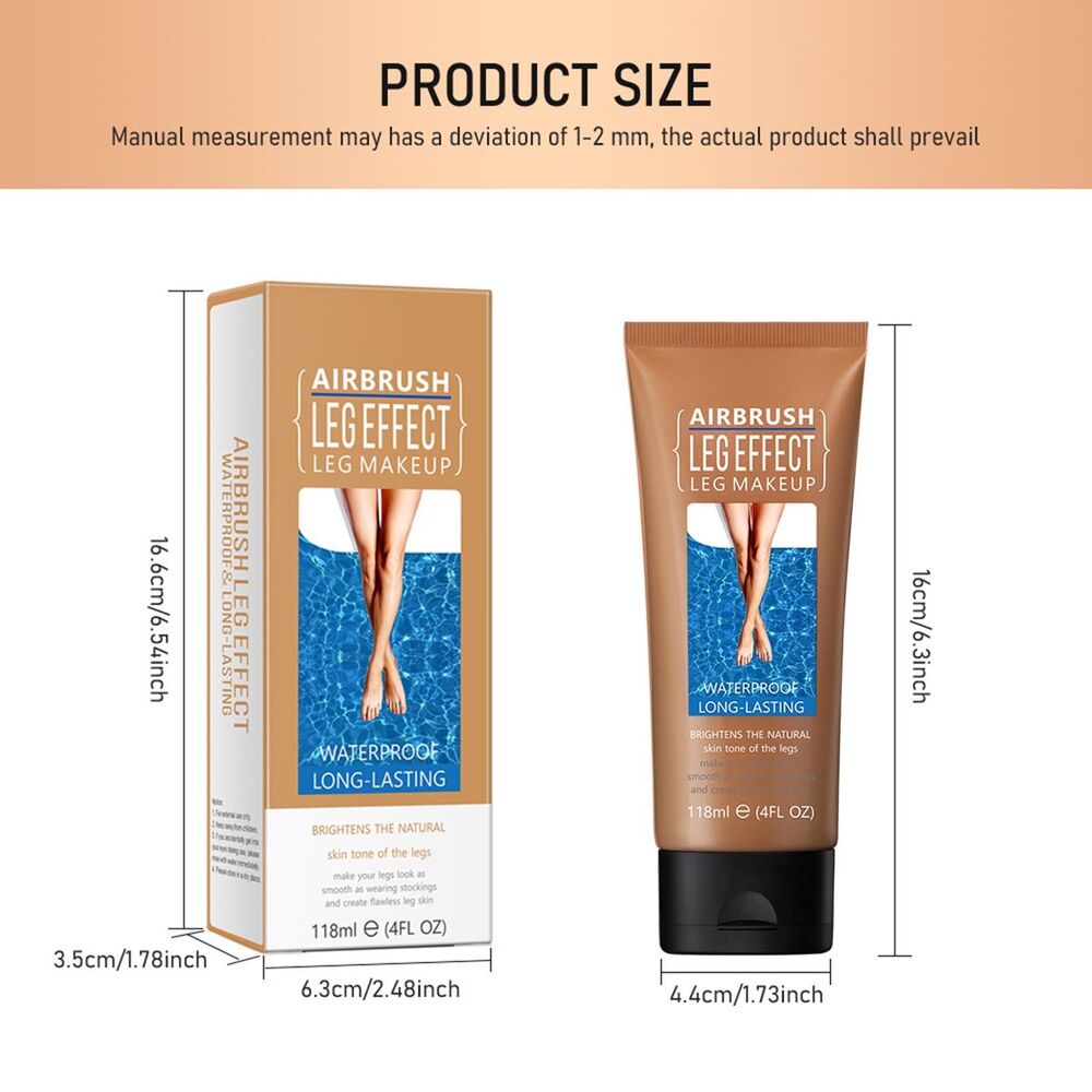 Leg Makeup Leg Concealer Waterproof Skin Color Bronze Liquid Body Cream