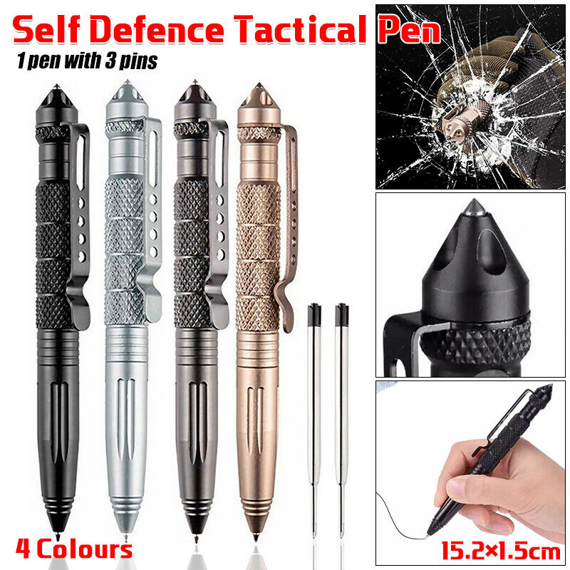 Self Defence Tactical Pen Glass Breaker DNA Catcher Survival Emergency Tool